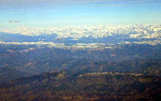 vue aérienne - Alpes -  - Mont Blanc (MB) - Mont Aiguille (MA) (17-01-2005)